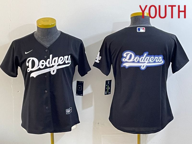 Youth Los Angeles Dodgers Blank Black Game 2024 Nike MLB Jersey style 11214